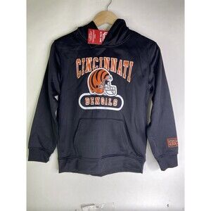 Cincinnati Bengals Ultra Game NFL Black Hoodie Sweatshirt Kids Boys Girls 10-12